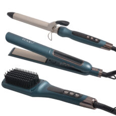 اتو مو حرفه ای رومئو مدل RM-5550 به همراه برس حرارتی و فر کننده مو مجموعه سه عددی