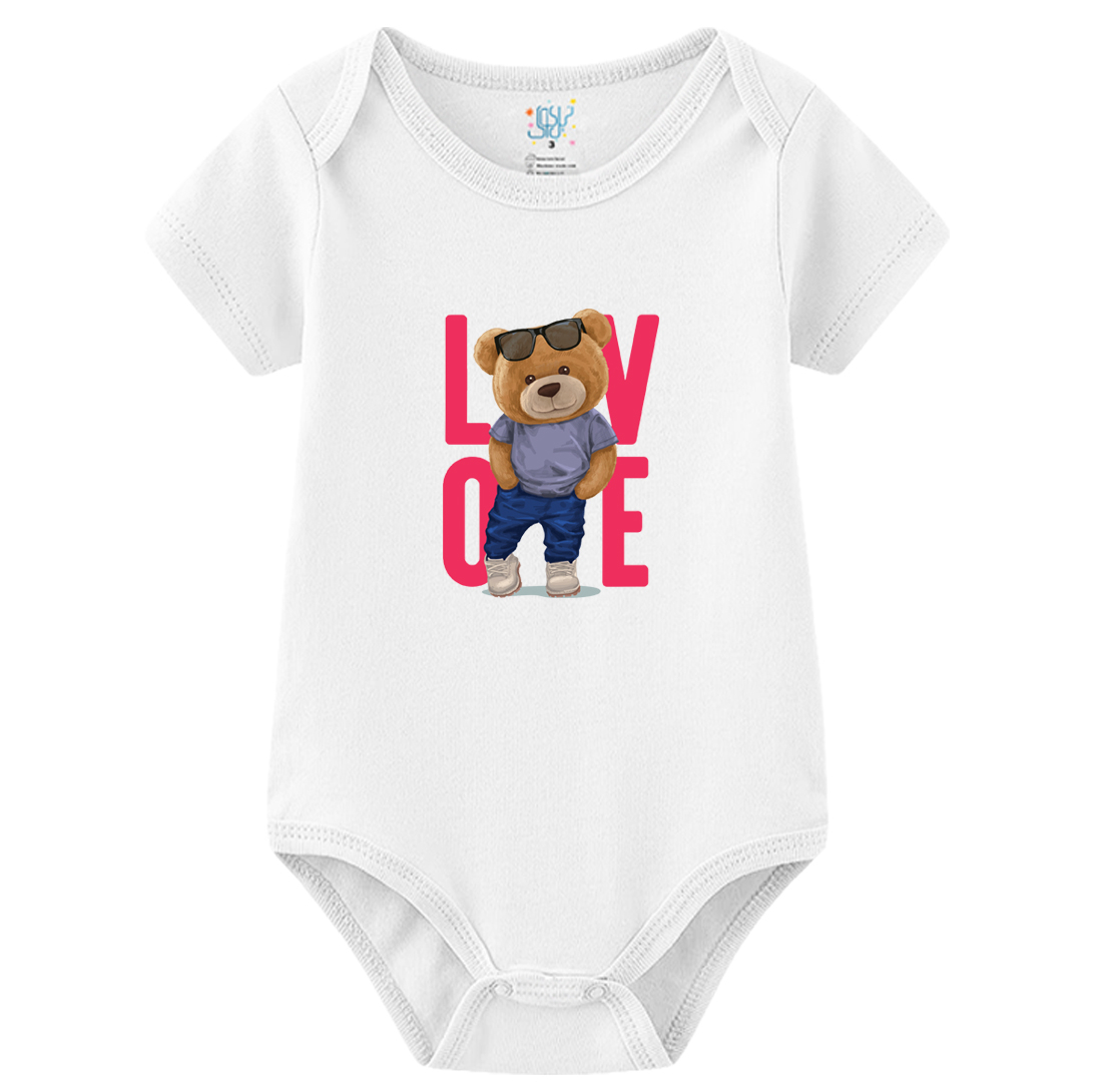 بادی آستین کوتاه نوزادی نیل کوک مدل Teddy Blank مجموعه 5 عددی