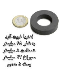 آهن ربا مدل فریت گرد 22-8-45 کد 1522 بسته 5 عددی