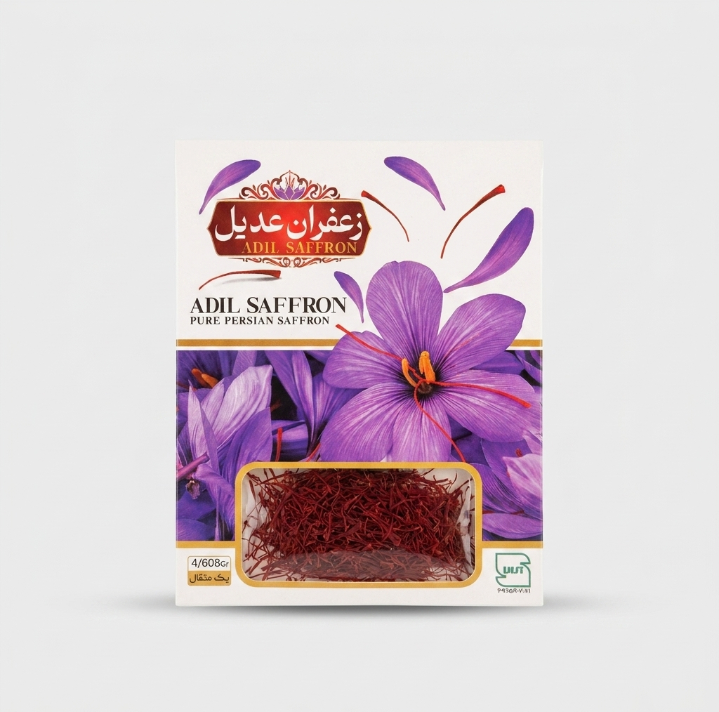 زعفران سوپر نگین زعفران عدیل - 4.608 گرم