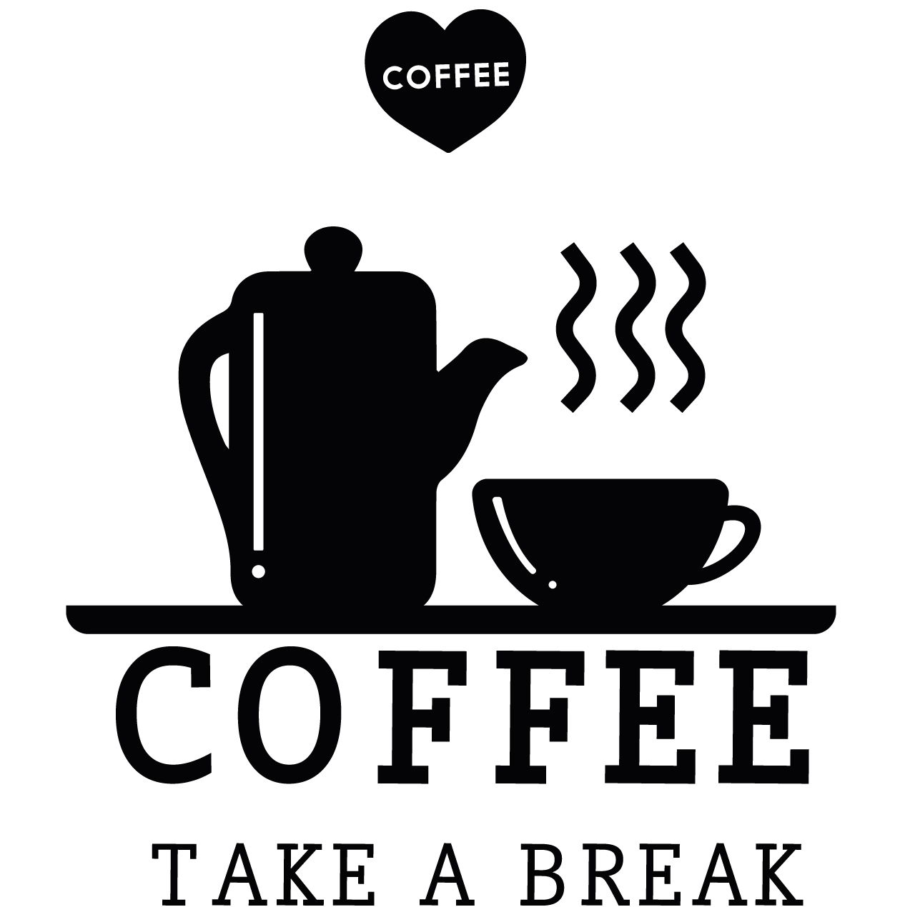 استیکر چوبی ژیوار طرح COFFEE