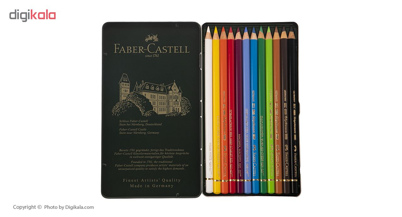مداد رنگی 12 رنگ فابر-کاستل مدل Polychromos