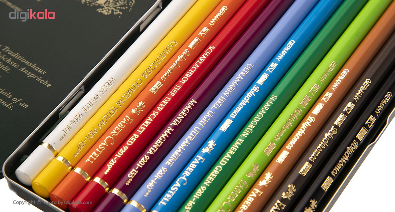 مداد رنگی 12 رنگ فابر-کاستل مدل Polychromos