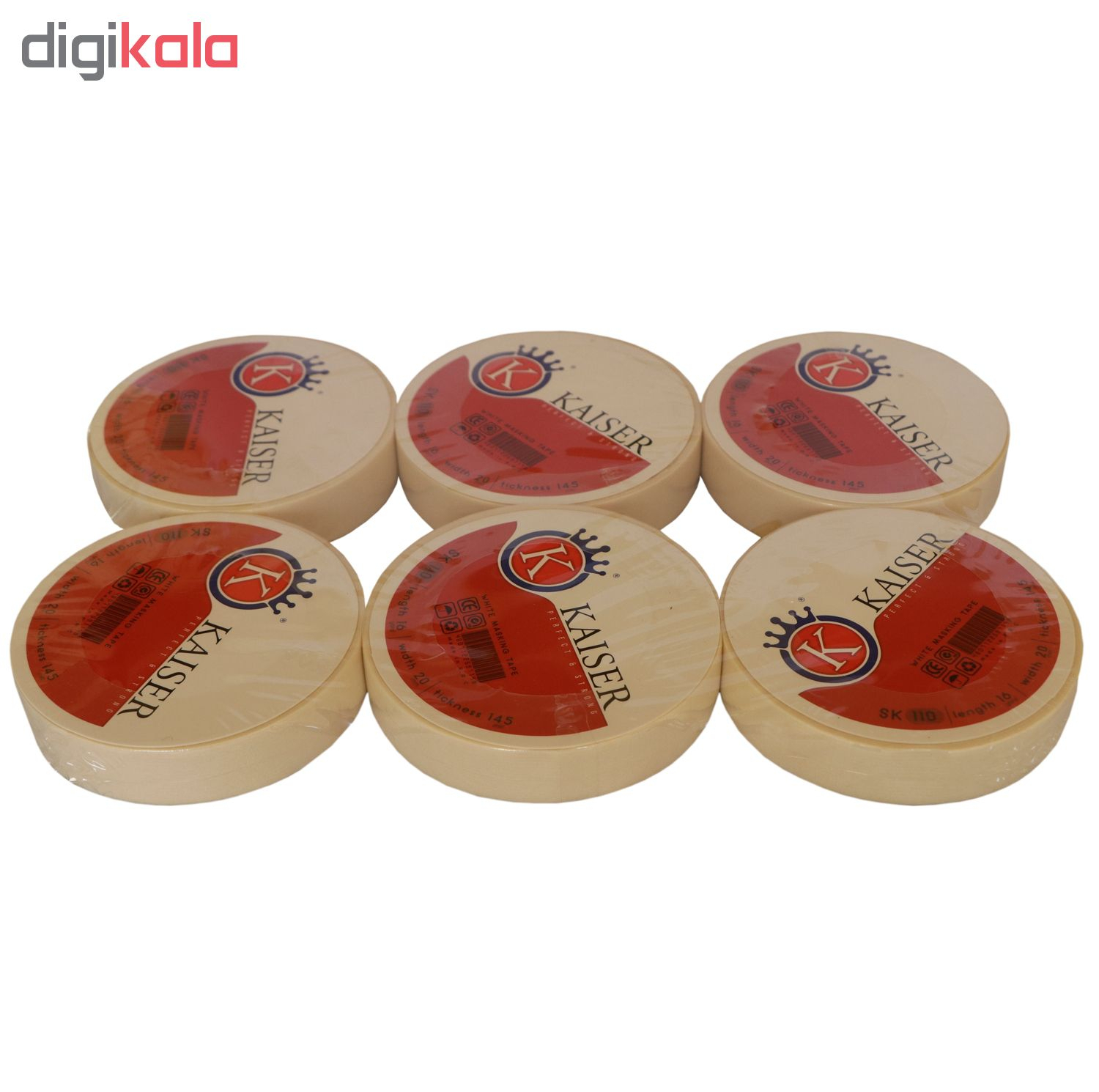 چسب کایزر مدل SK-110 عرض 2 سانتی متر بسته 6 عددی