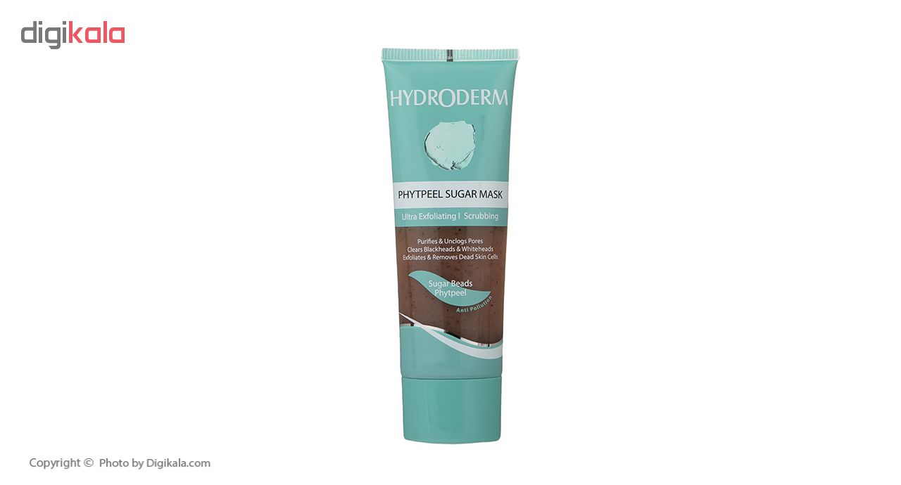 ماسک اسکراب صورت هیدرودرم مدل Phytpeel با عصاره درخت چای، روغن کالاندولا، روغن جوجوبا و هسته گیلاس، ساینده پوست، جذب سریع، مناسب پوست معمولی، حجم 100 میلیلیتر