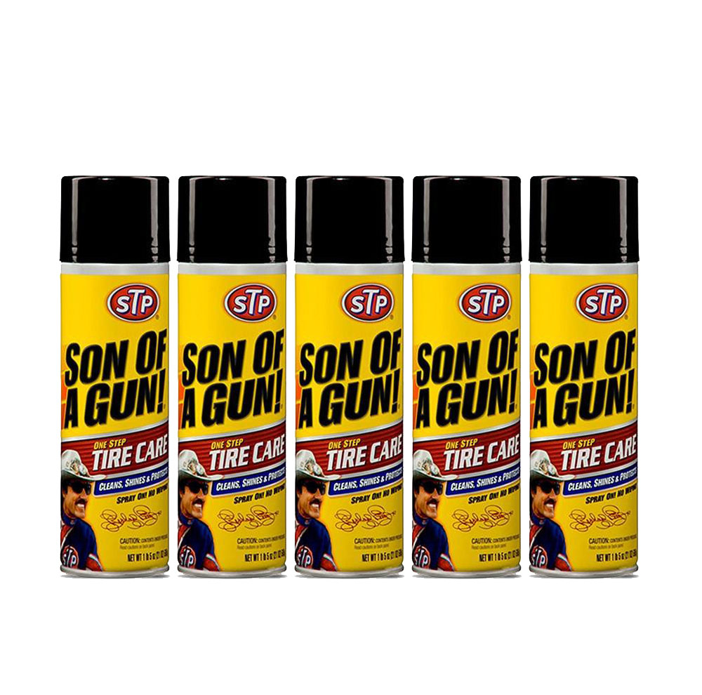 اسپری تمیز کننده لاستیک خودرو اس تی پی مدل Son of a Gun بسته 5 عددی
