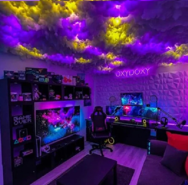 ریسه ال ای دی هوشمند مدل سقف ابری کد RGB IC طول 5 متر