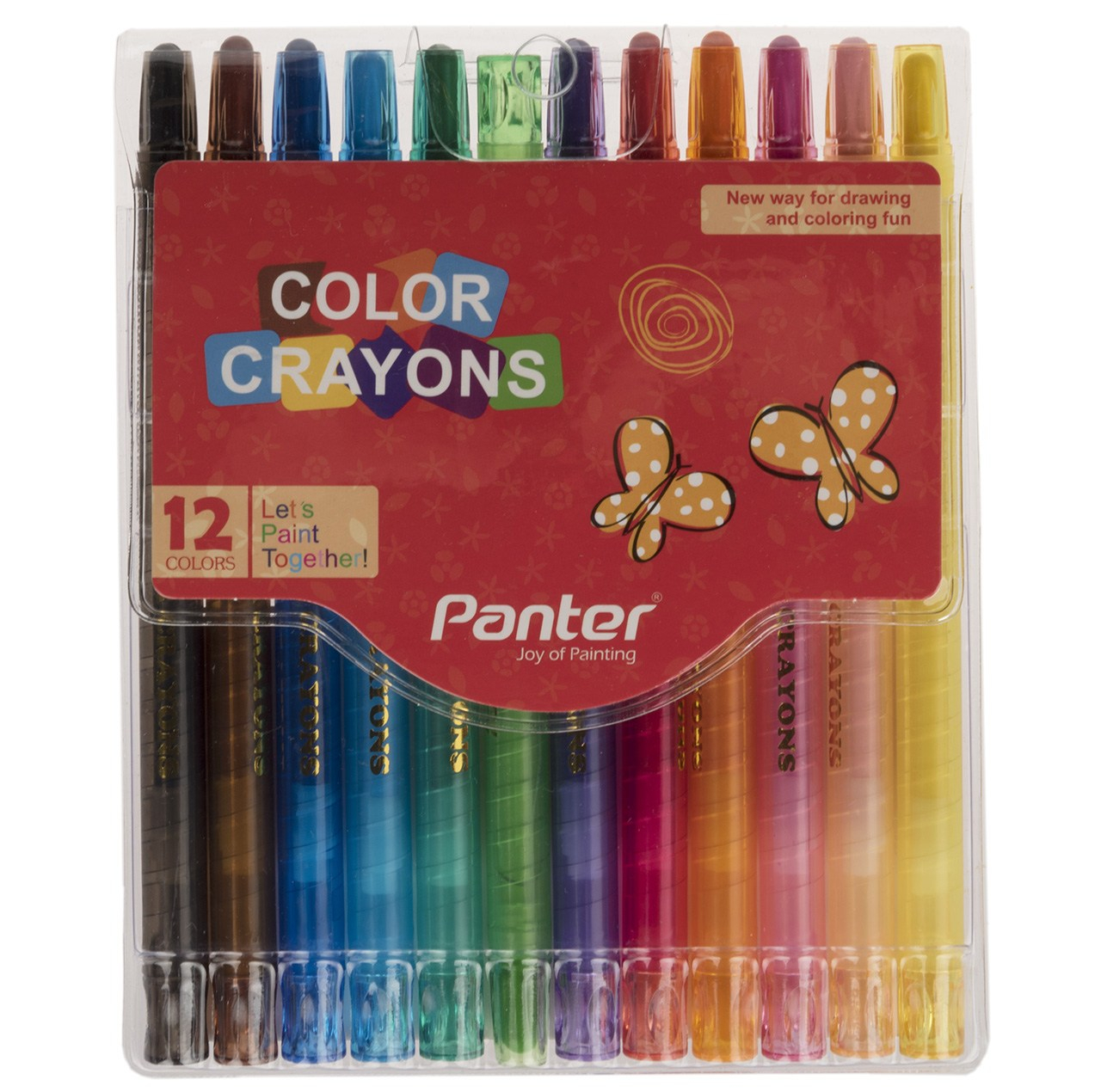 مداد شمعی 12 رنگ پنتر مدل Color