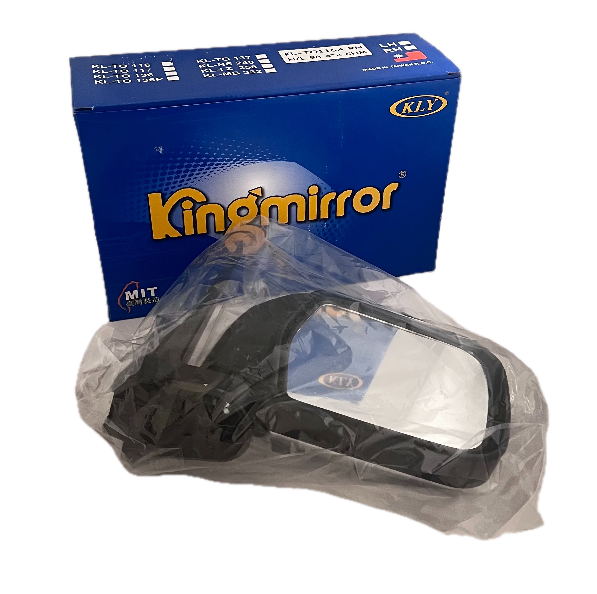 آینه جانبی دستی کینگ میرور مدل KL-TO116A-RH مناسب برای تویوتا هایلوکس 1998