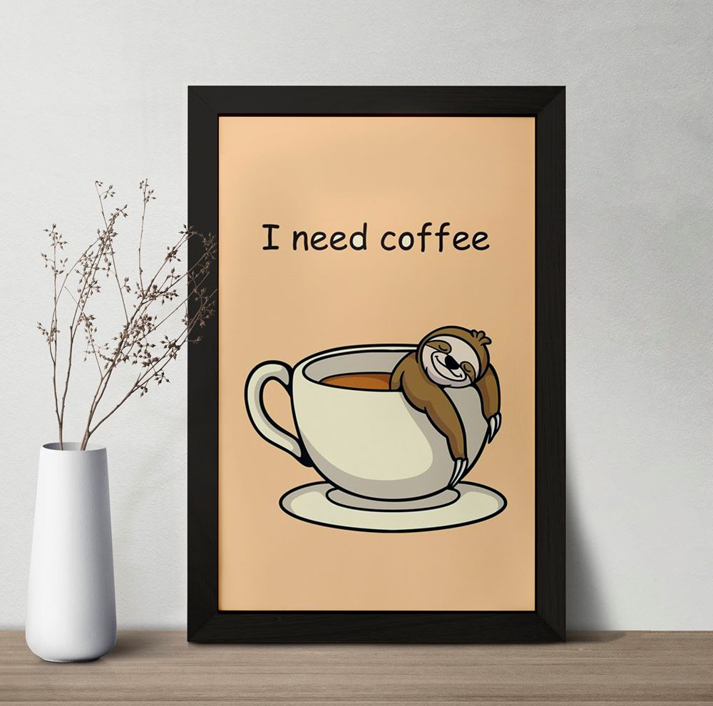 تابلو خندالو مدل قهوه Coffee  کد 22009