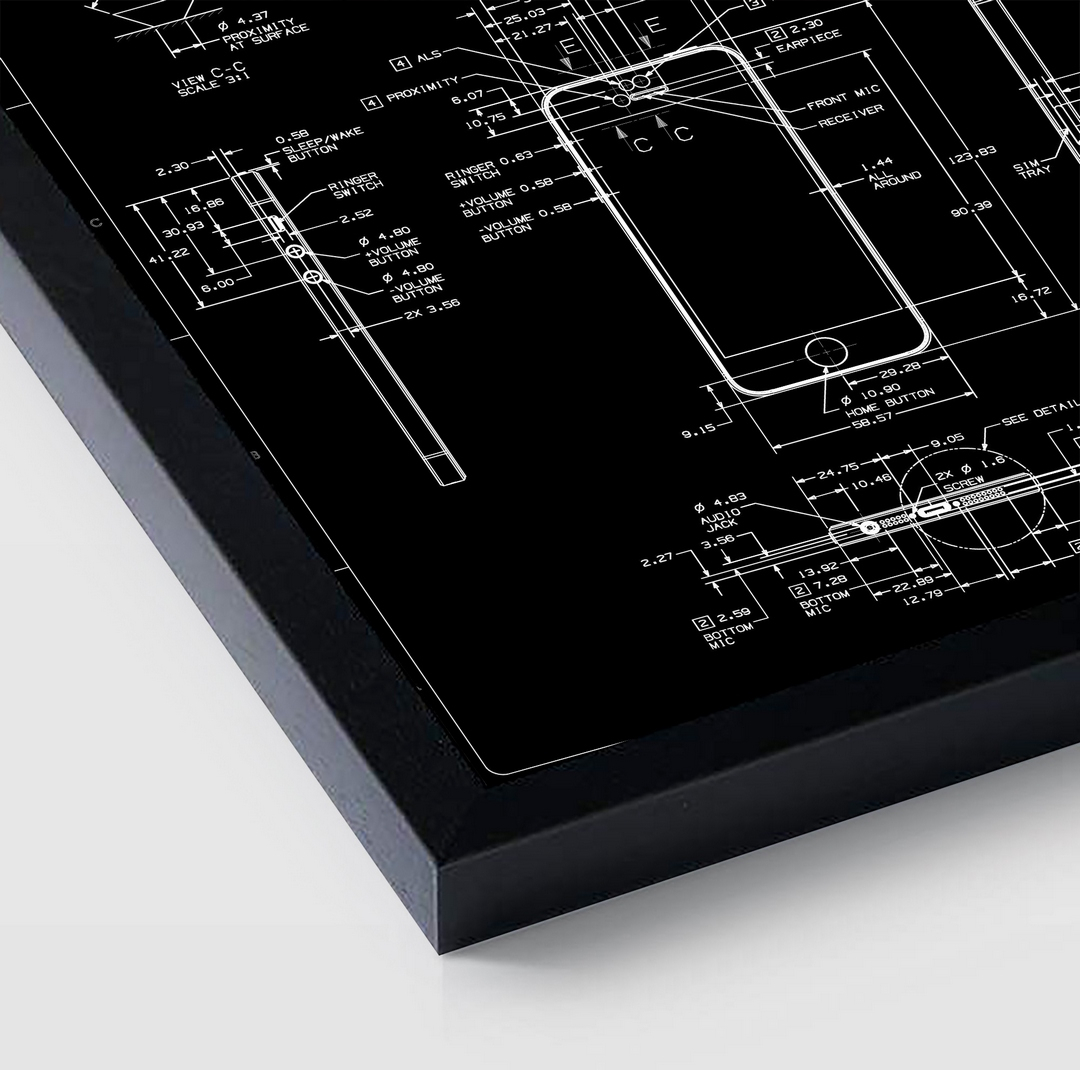 تابلو بکلیت طرح راهنمای طراحی گوشی آیفون مدل B-S4632