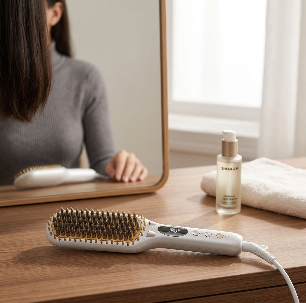 برس حرارتی حرفه ای شیگلم مدل Sleek Chic Triple Grip