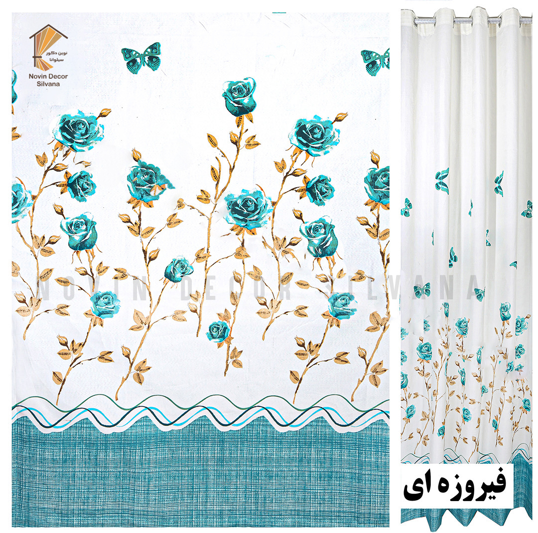 پرده نوین دکور سیلوانا مدل رز 4020 سایز 280x300 سانتی‌متر