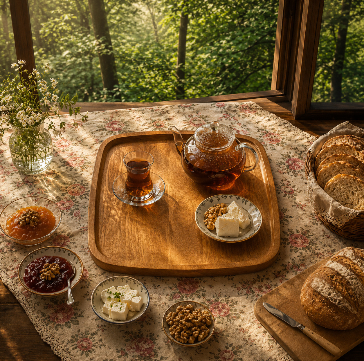 سینی بدون دسته مدل مربع سایز 30x30 سانتی متر