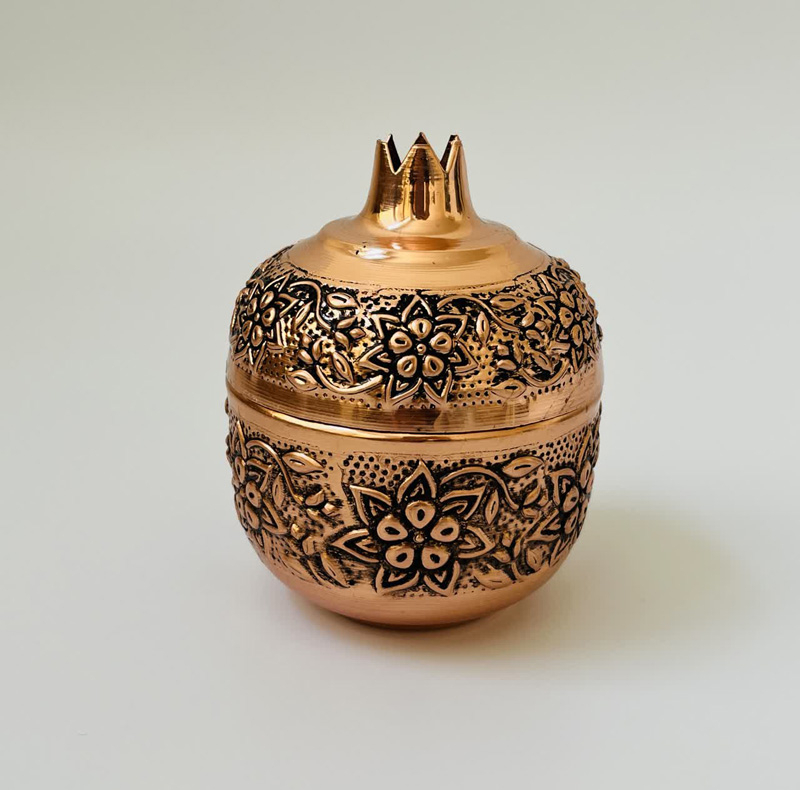 قندان مسی مدل انار کد ZH416