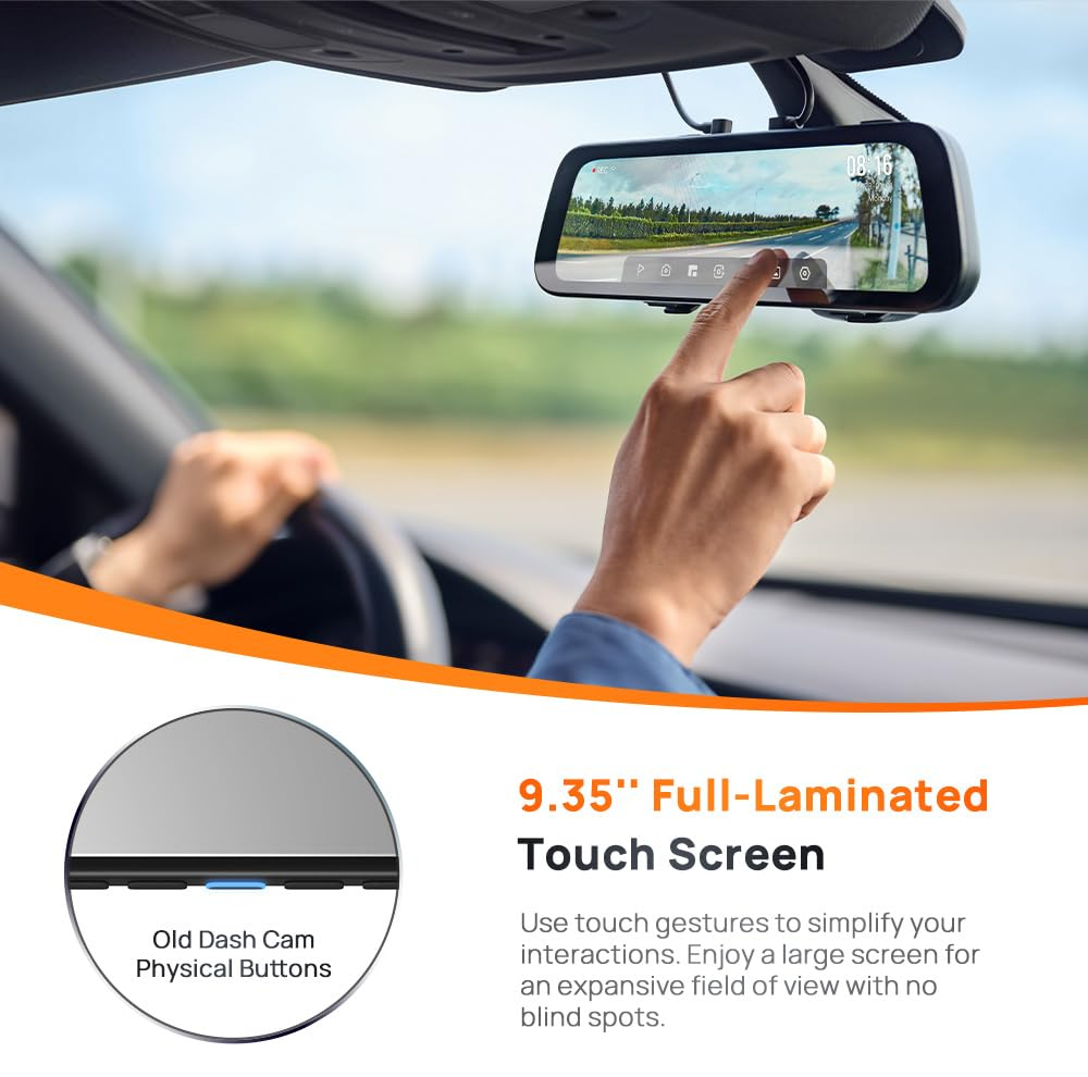 آینه هوشمند خودرو سوِنتی مِی مدل 70mai Rearview Dash Cam S500 به همراه دوربین