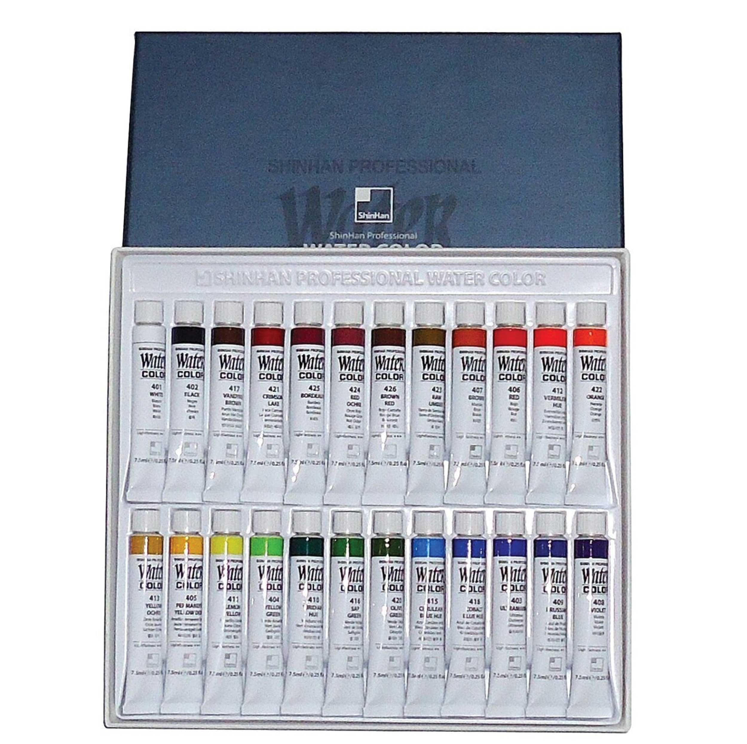 آبرنگ 24 رنگ شین هان مدل حرفه ای تیوپی کد sh112s