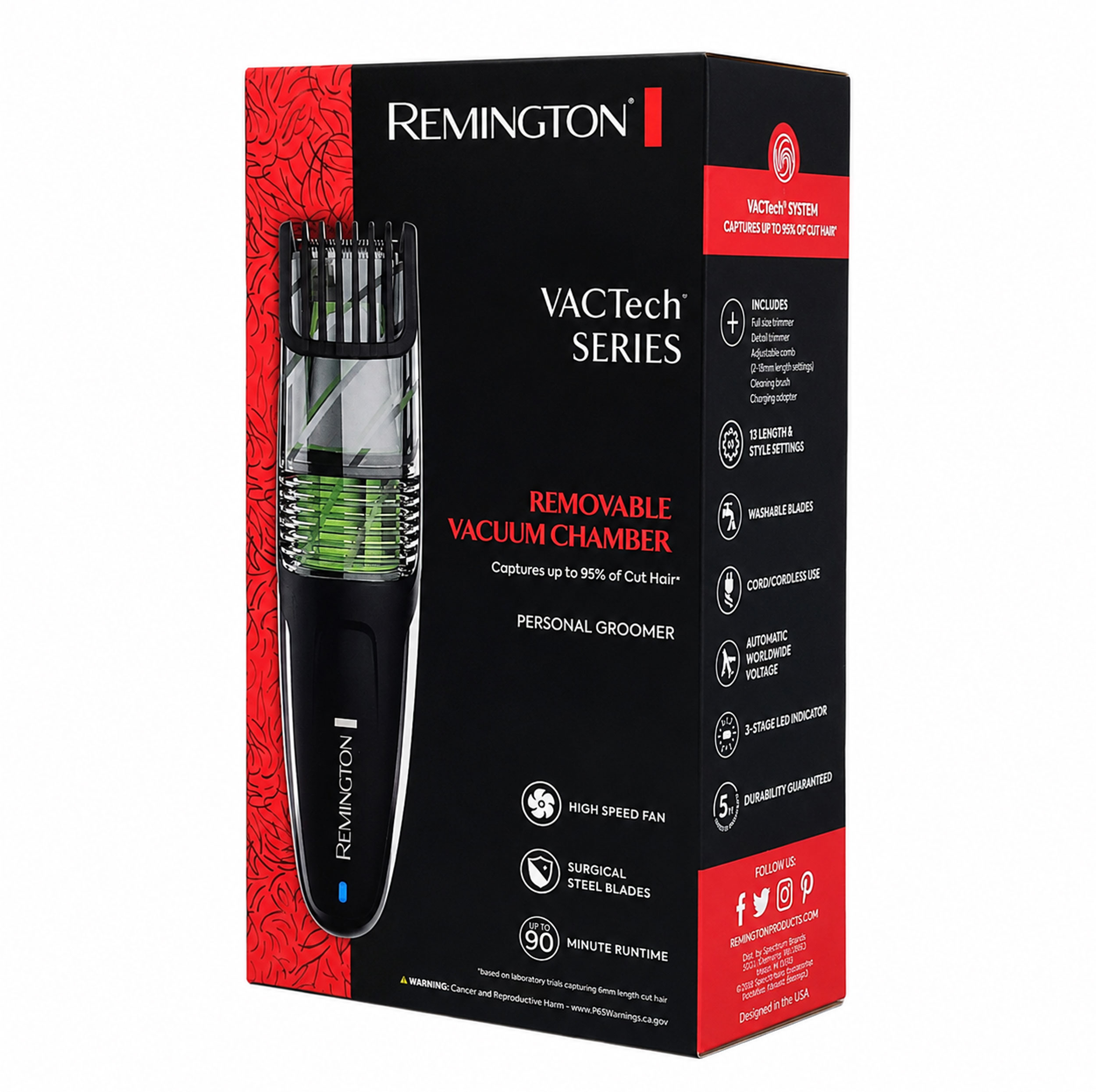 ماشین اصلاح موی صورت شارژی رمینگتون مدل MB6850 Vacuum Stubble