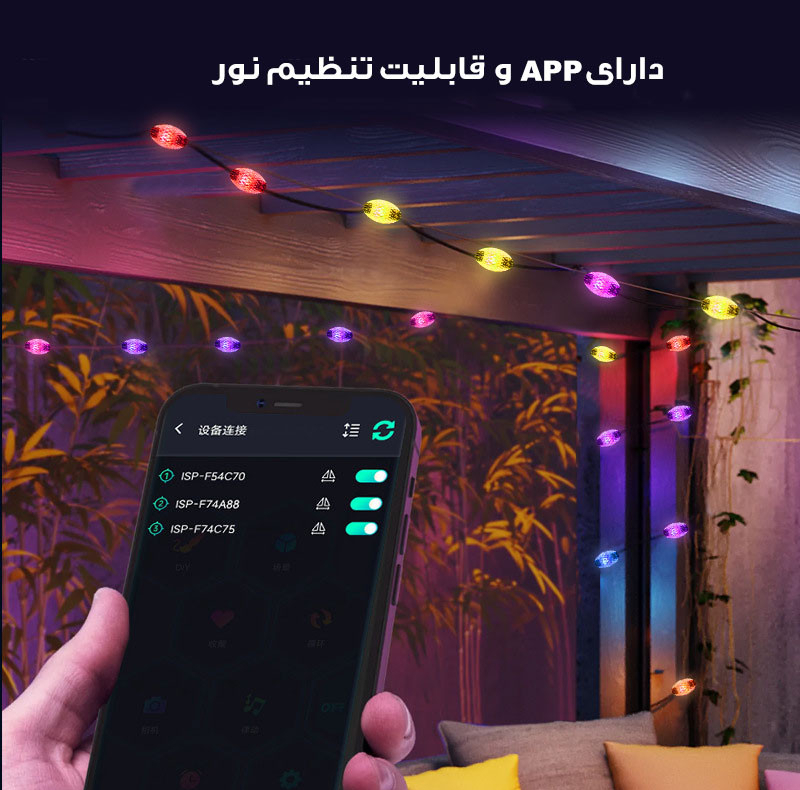 ریسه ال ای دی مدل رنگی RGB طول 10 متر