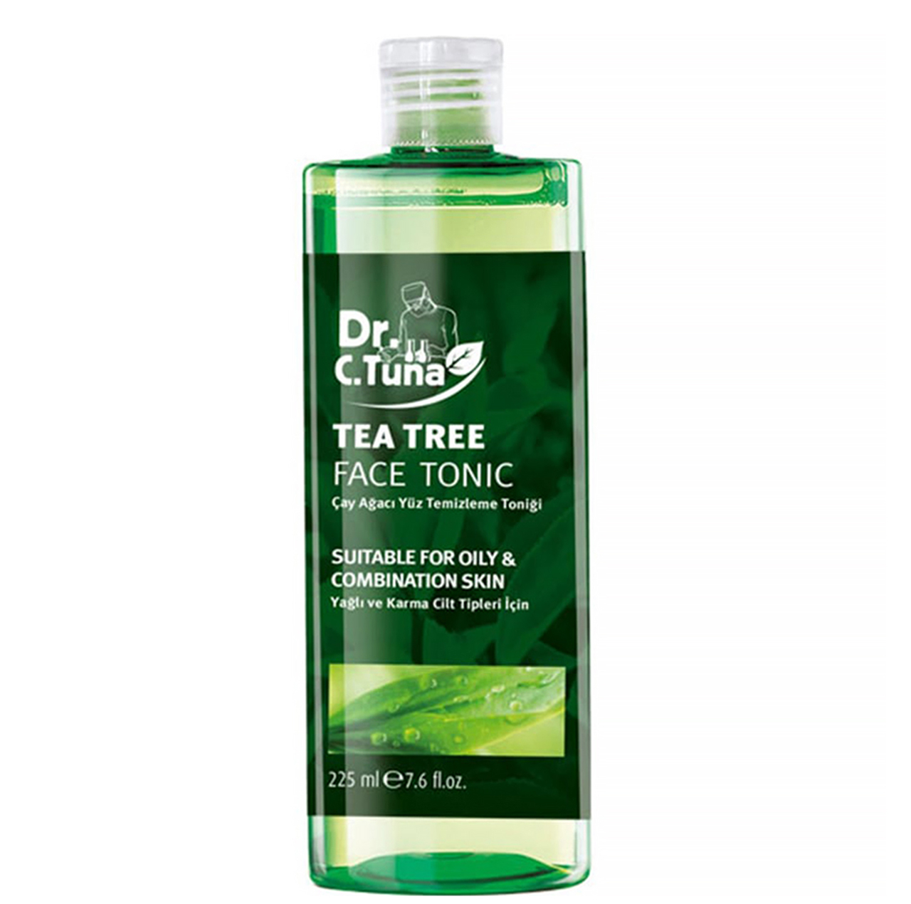 تونر پاک کننده آرایش صورت دکتر سی تونا مدل Tea Tree حجم 225 میلی لیتر