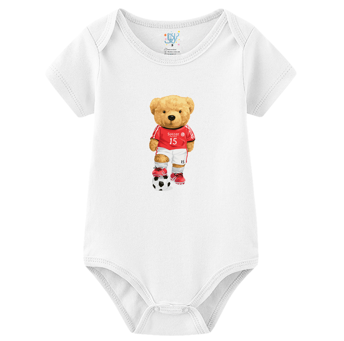 بادی آستین کوتاه نوزادی نیل کوک مدل Teddy Blank مجموعه 5 عددی