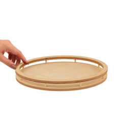 سینی بدون دسته مدل بیضی طرح سبد سایز 36x24 سانتی متر