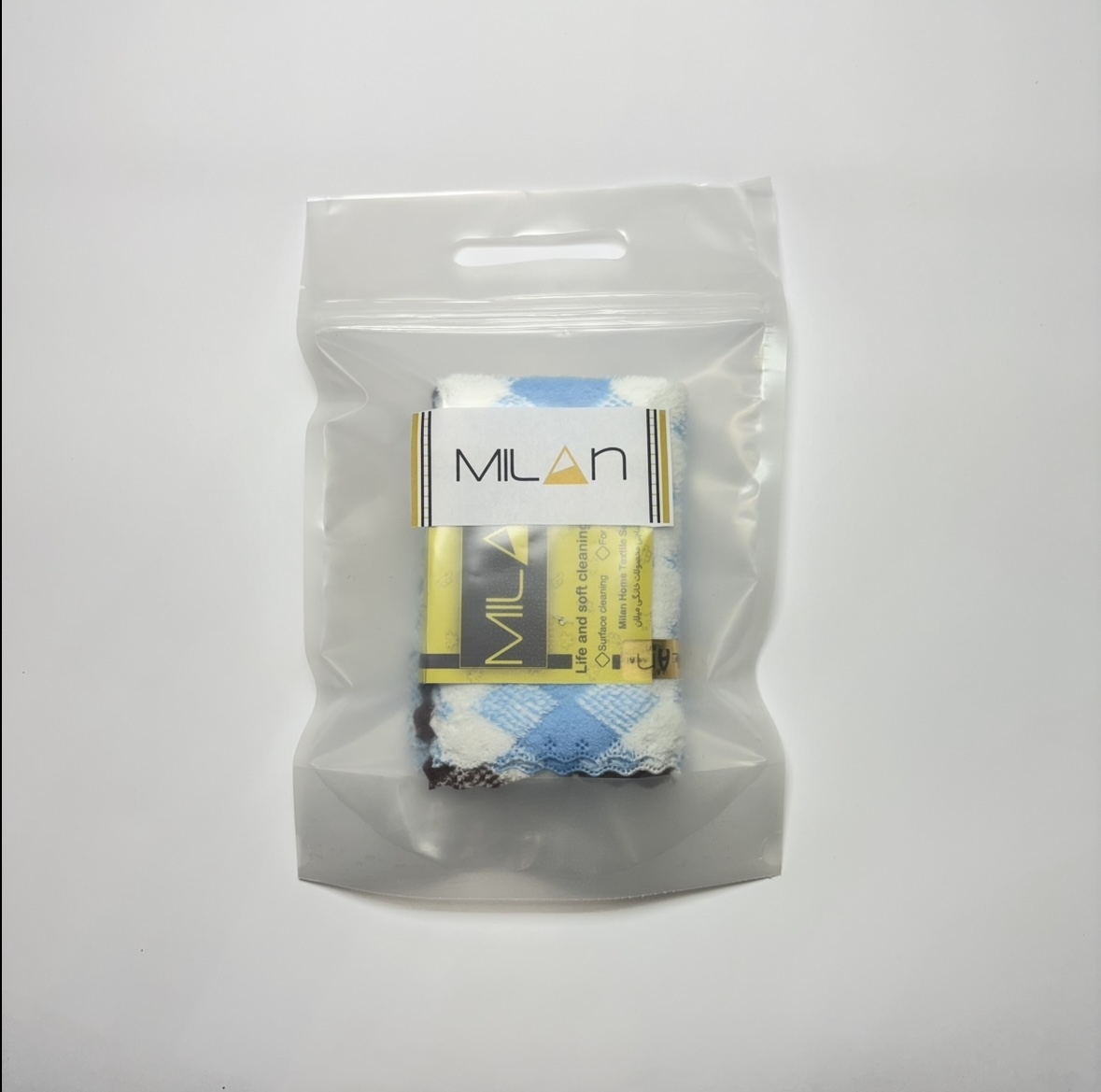 دستمال سرامیک و پولیش خودرو میلان مدل پولیشی لوزی بسته 2 عددی