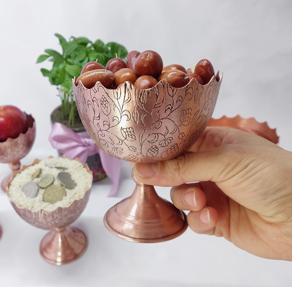 جام هفت سین قلمزنی مسی کد ZH307.1
