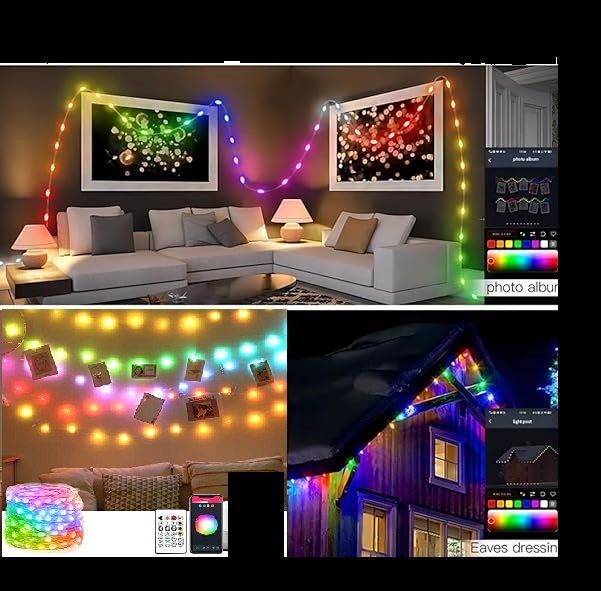 ریسه ال ای دی مدل فول کالر هوشمند بلوتوثی کد RGB IC usb 5v طول 5 متر