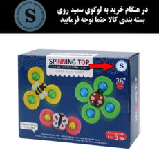اسپینر سمید مدل پایه دار مکشی طرح رنگین کمان حشرات مجموعه 3 عددی