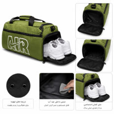 ساک ورزشی مدل s8276 دارای جای کفش و قابلیت تبدیل شدن به کوله