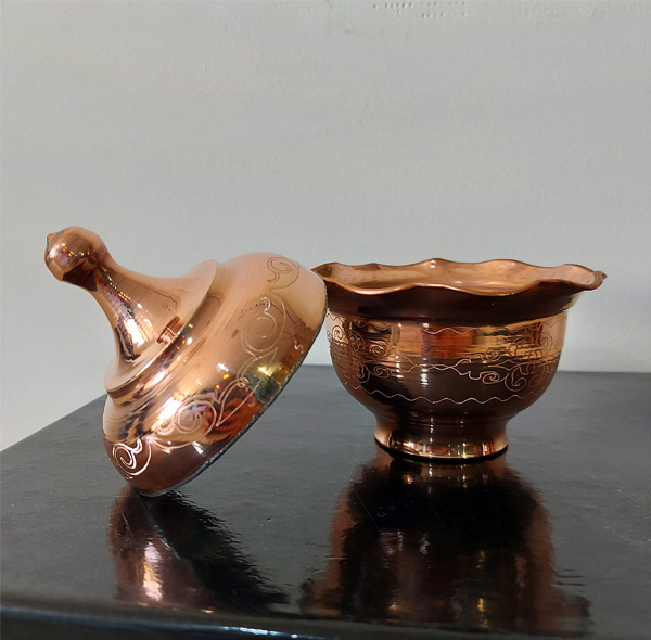 قندان مسی مدل رز کد ZH268.4