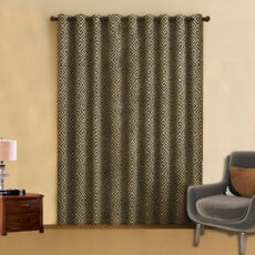 پرده پانچ تیکو دکو مدل ساتن ژاکارت طرحدار ابریشم بافت دار  سایز 280×300 سانتی‌متر