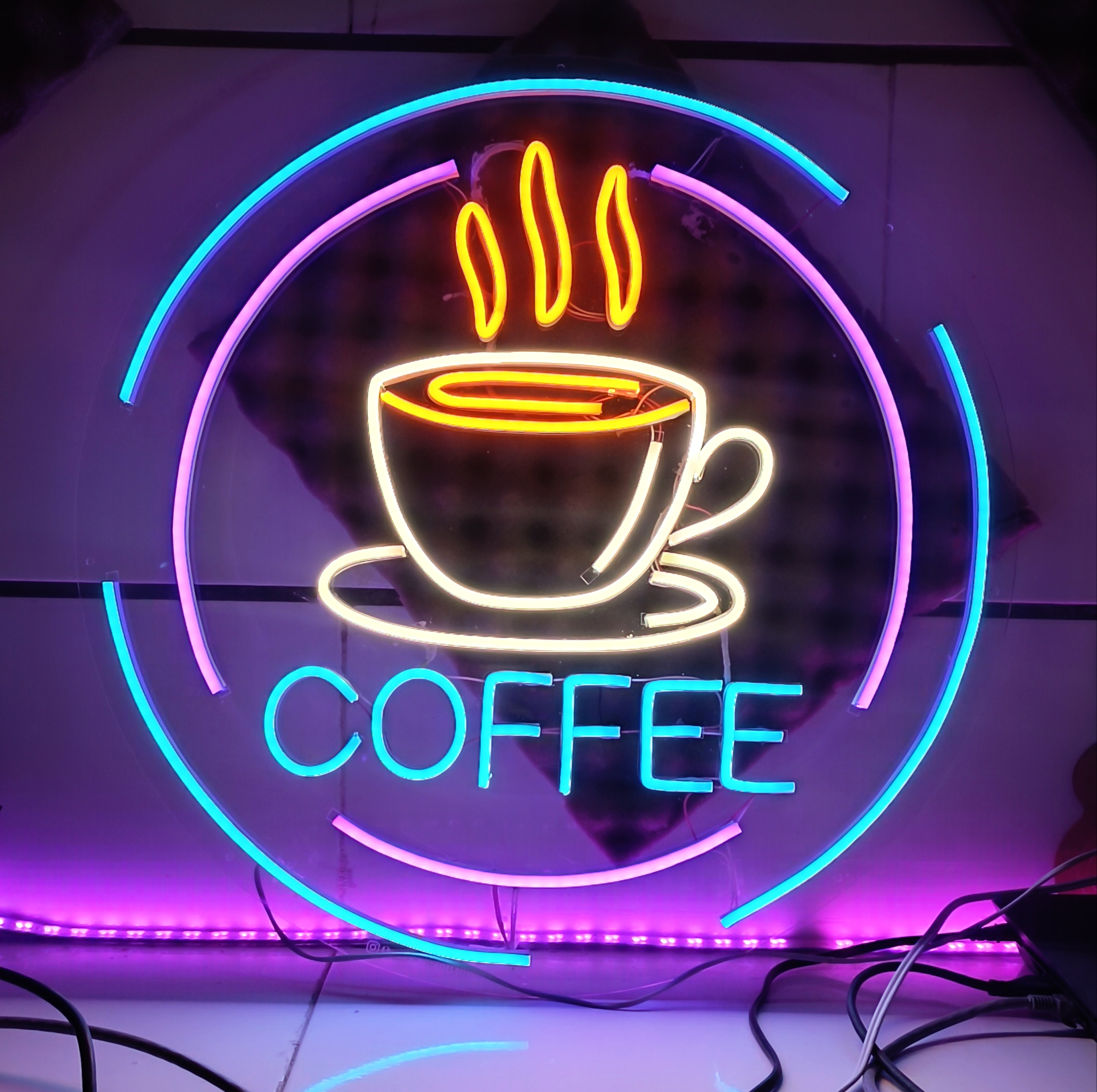 چراغ نئونی طرح coffee کد CO2025