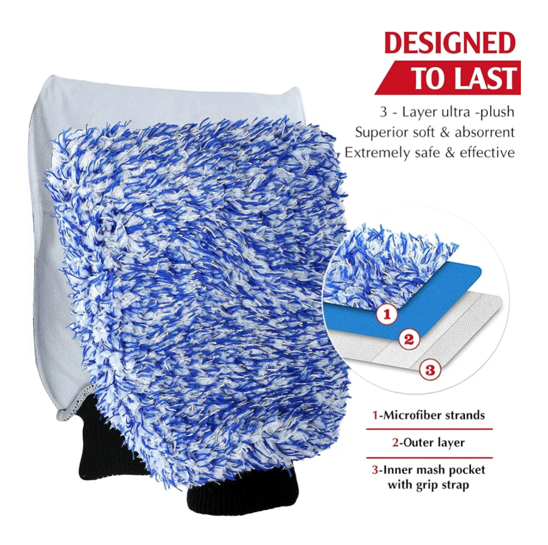 دستکش شستشوی خودرو کارزِن مدل CarWash Glove