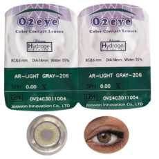 لنز چشم 02آی مدل Hydrogel شماره 206 رنگ طوسی عسلی