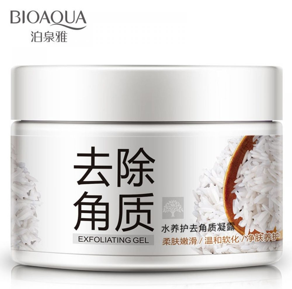 ماسک لایهبردار و روشنکننده صورت و بدن بایو آکوا مدل لایه بردار برنج با حجم 140 میلیلیتر، حاوی آلوئهورا و پروتئین گندم، مناسب پوست مختلط و افزایش شفافیت و لطافت پوست