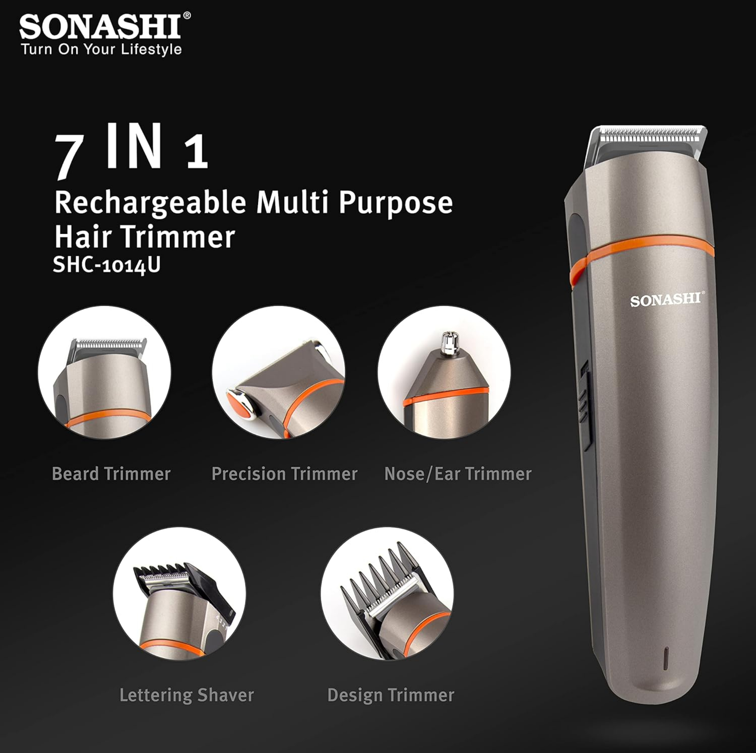 ماشین اصلاح سر و صورت شارژی سوناشی مدل SHC-1014U