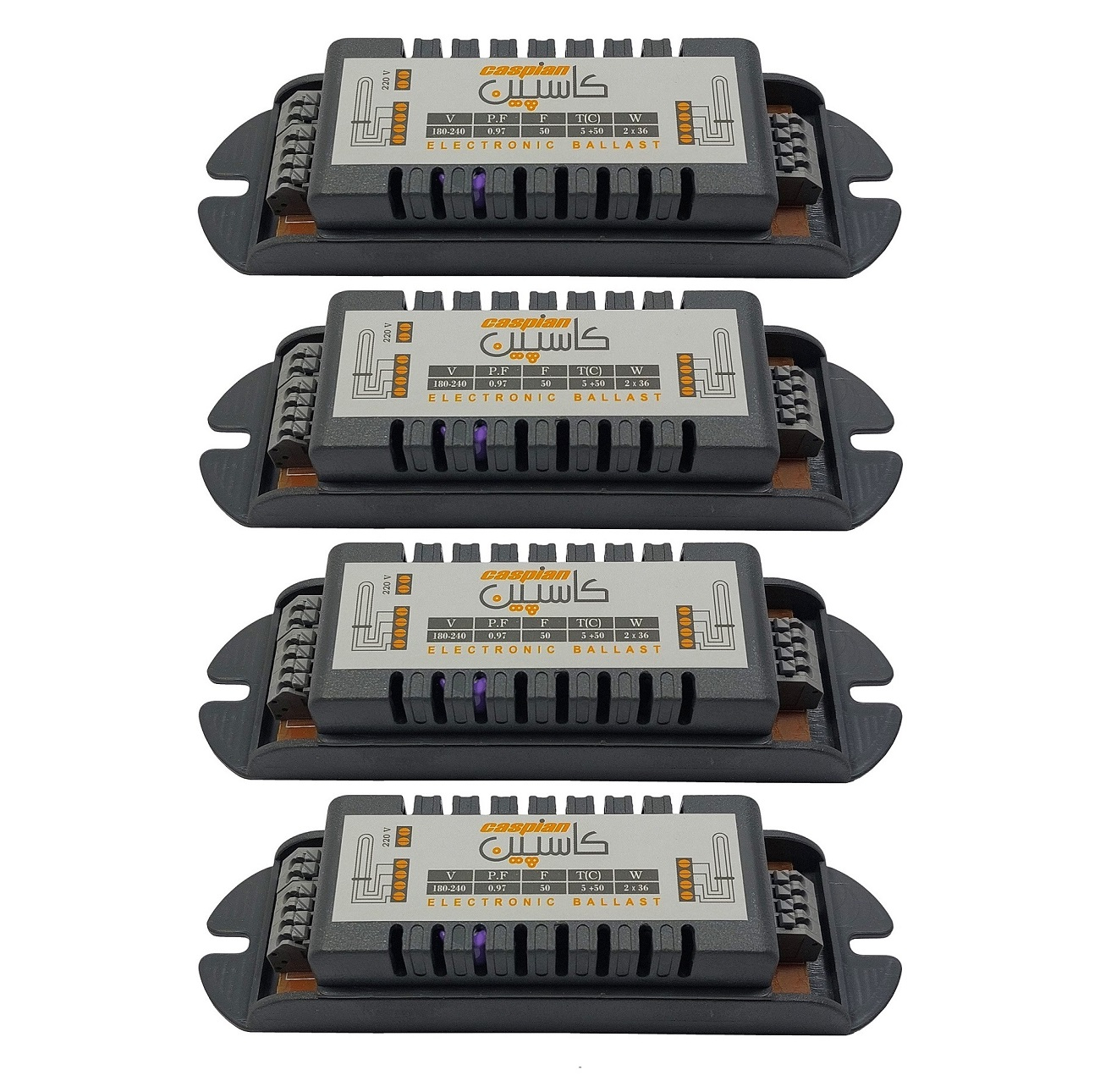 ترانس مهتابی کاسپین مدل BT-0236 بسته 4 عددی