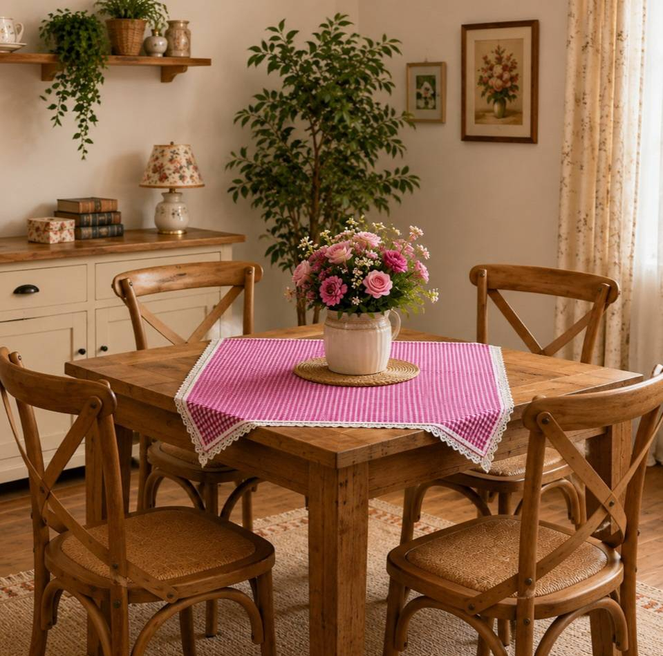 رومیزی مدل چهار خانه طرح آزاد سرا سایز 100x75 سانتیمتر
