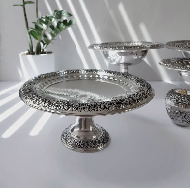 شیرینی خوری مسی مدل ارکیده کد ZH345.12