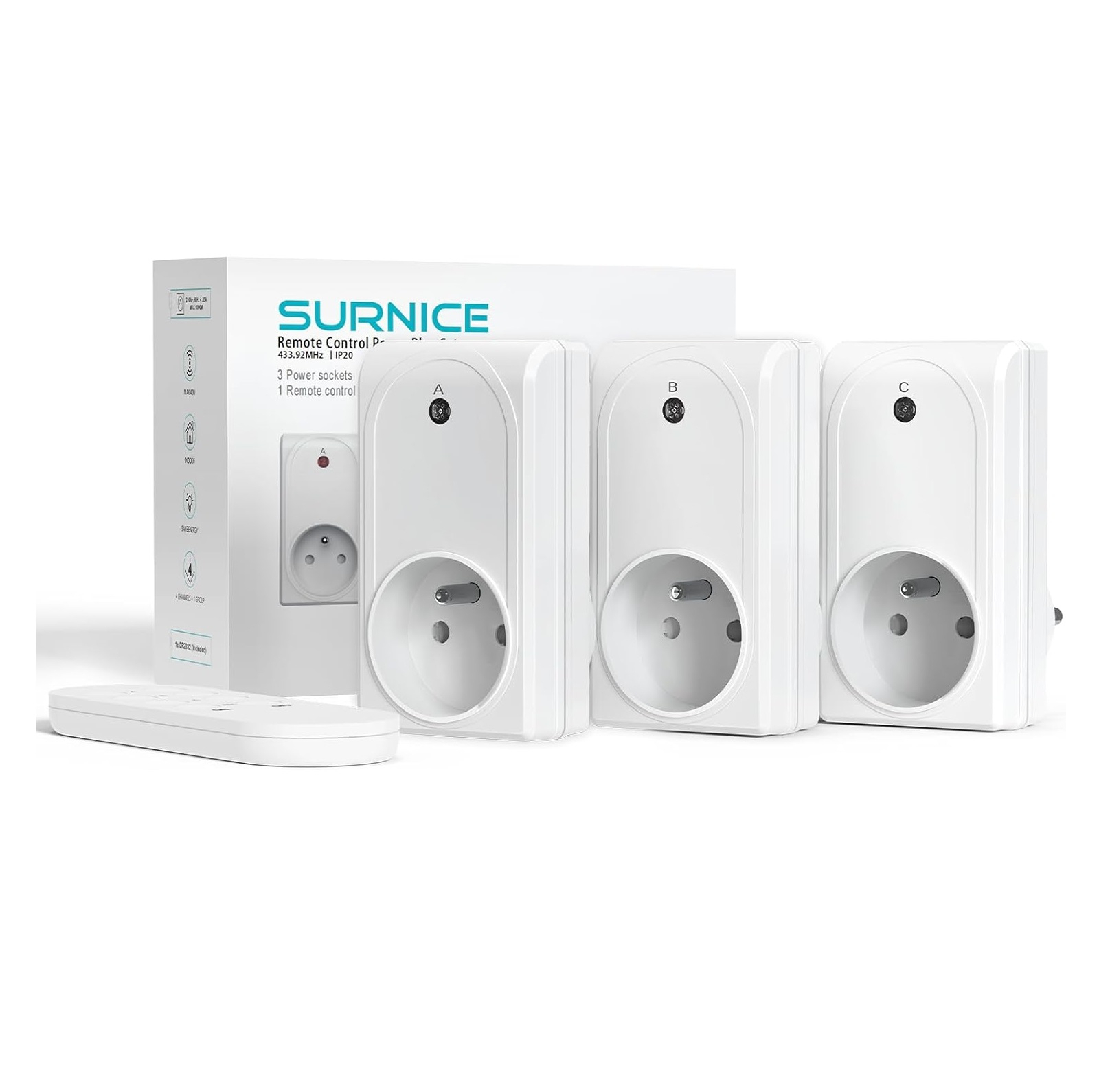 پریز سورینیس مدل SN10030FR بسته 3 عددی
