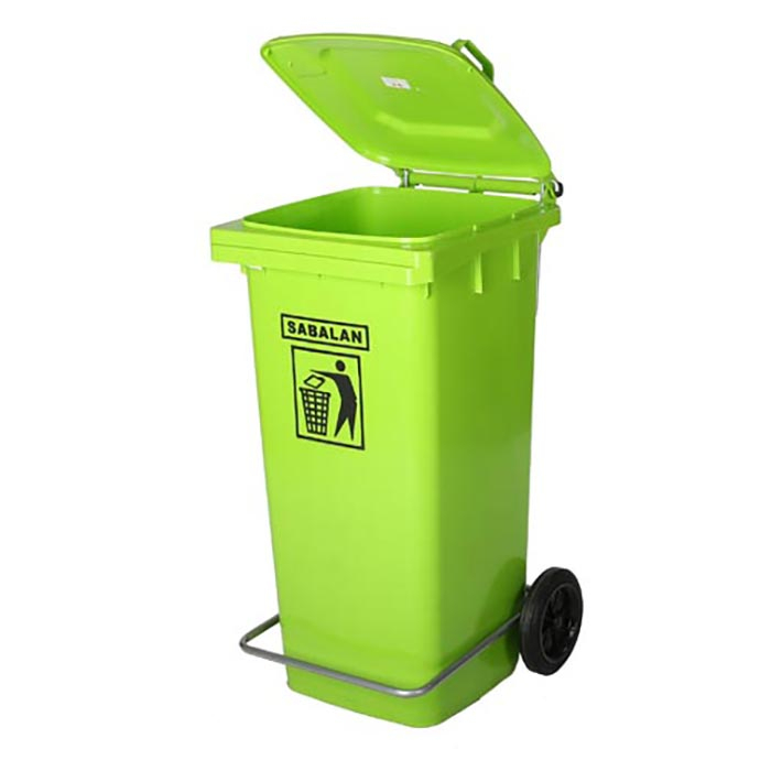 سطل زباله اداری سبلان کد 201/1 ظرفیت 240 لیتر (چرخدار و پدال دار)
