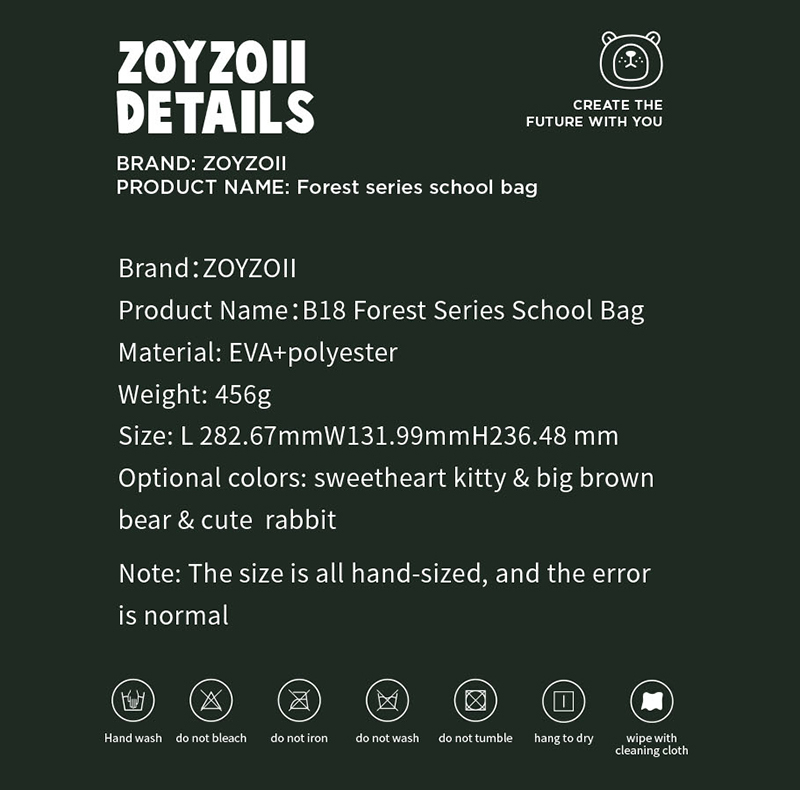 کوله پشتی بچگانه زوی زویی مدل Well-Behaved Bunny کد B18-B