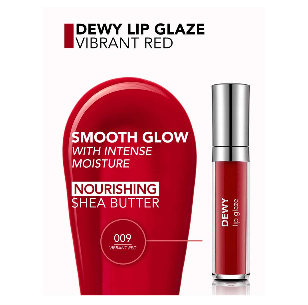 لیپ گلاس براق فلورمار مدل Dewy Glaze شماره 09 رنگ قرمز گیلاسی