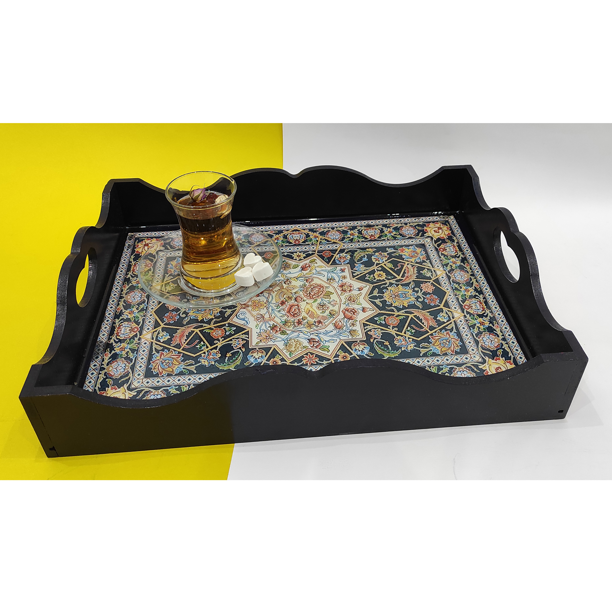 سینی رزینی طرح فرش کد 30x40