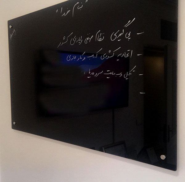 تخته وایت برد شیشه ای عکسنگ مدل AXANG -1280 سایز 120x80 سانتی متر