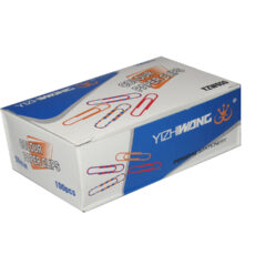 گیره کاغذ ایژی وانگ مدل YZW650 رنگی سایز بزرگ بسته 500 عددی