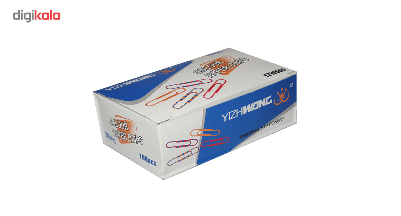 گیره کاغذ ایژی وانگ مدل YZW650 رنگی سایز بزرگ بسته 500 عددی