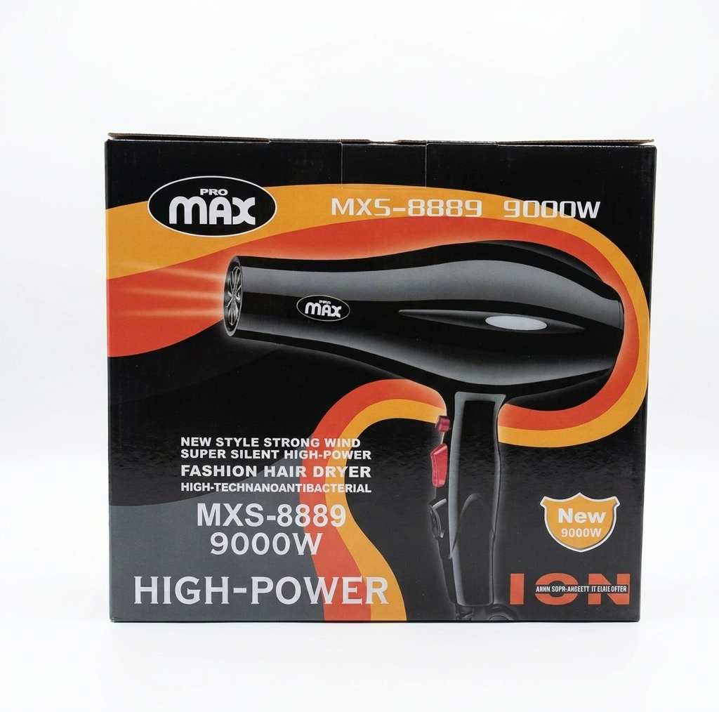 سشوار حرفه ای 9000 وات مکس پرو مدل MAX 8889